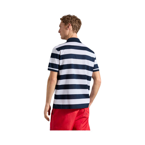 Polo Uomo Iconica a righe con badge Blu bianco PAUL & SHARK- Francavilla Moda